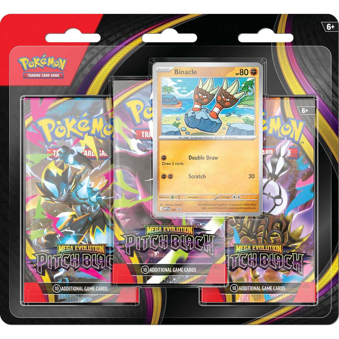 Pokemon Pitch Black blister 3 pack