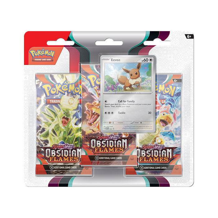 Pokemon Obisidian Flames 3 pack blister Eeve